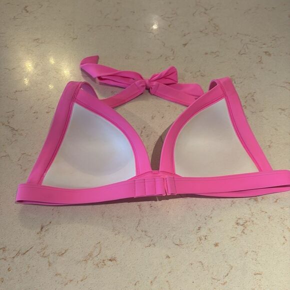 Victoria's Secret Pink Bikini Top triangle SZ 36C - Picture 3 of 4
